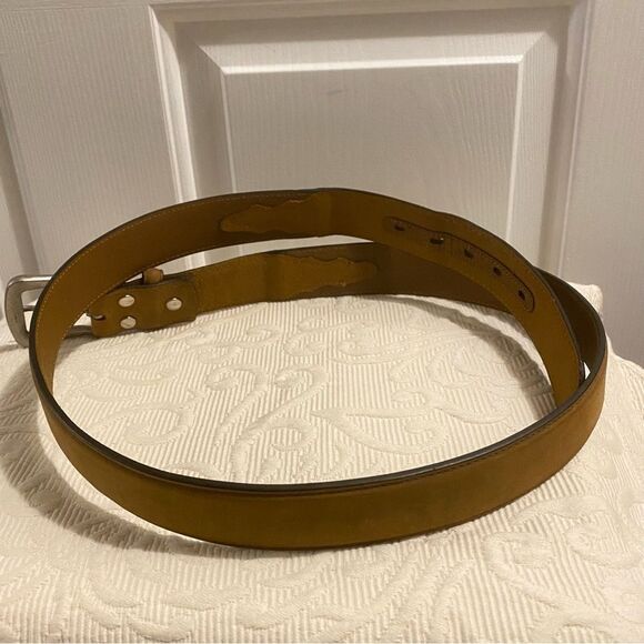 EUC Nocona Western leather Brown Tan Belt Size XXL Rodeo Cowboy - Picture 4 of 5